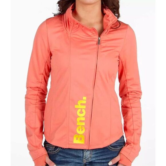 Bench coral asymmetrical full zip athletic L workout jacket - Picture 1 of 6